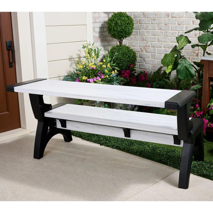 Convert-a-Bench Gen II XL Designer Series, Bench-to-Table Multi-Functional Outdoor Patio Furniture, Convertible Stool & Chair for Backyard, Garden and Deck