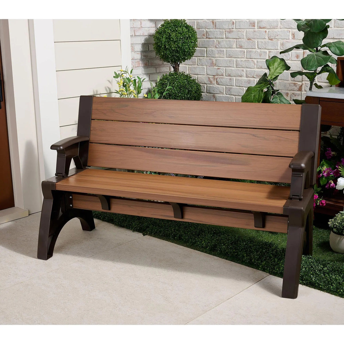 Convert-a-Bench Gen II XL Designer Series, Bench-to-Table Multi-Functional Outdoor Patio Furniture, Convertible Stool & Chair for Backyard, Garden and Deck